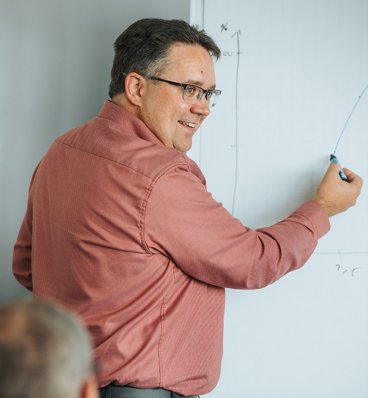 IT-Leiter am Whiteboard