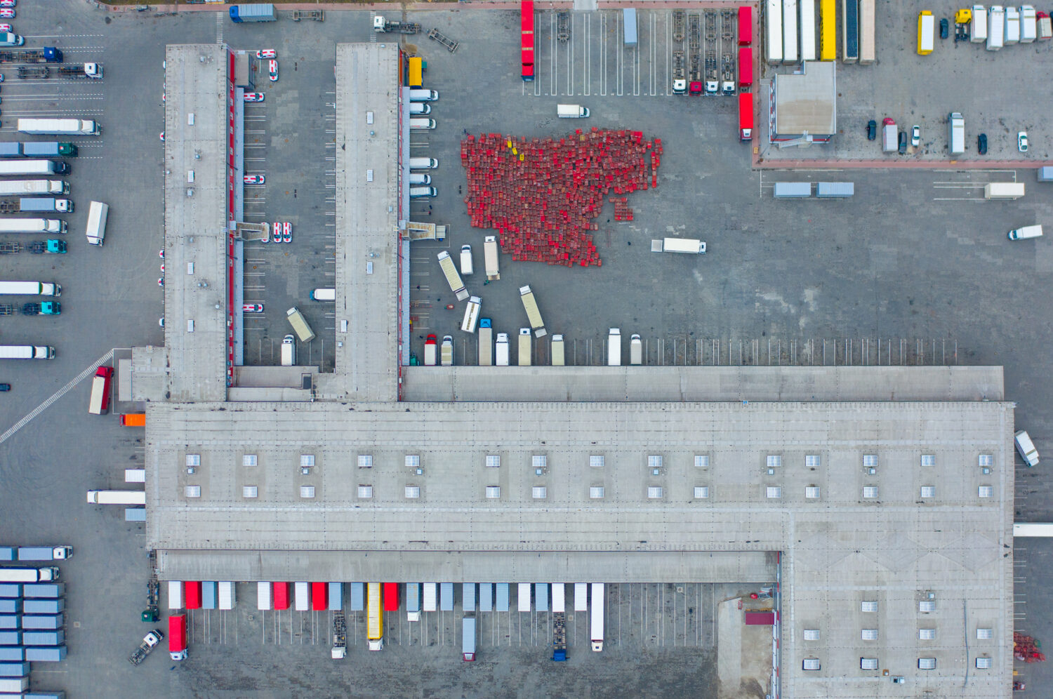 Lagerplatz von oben